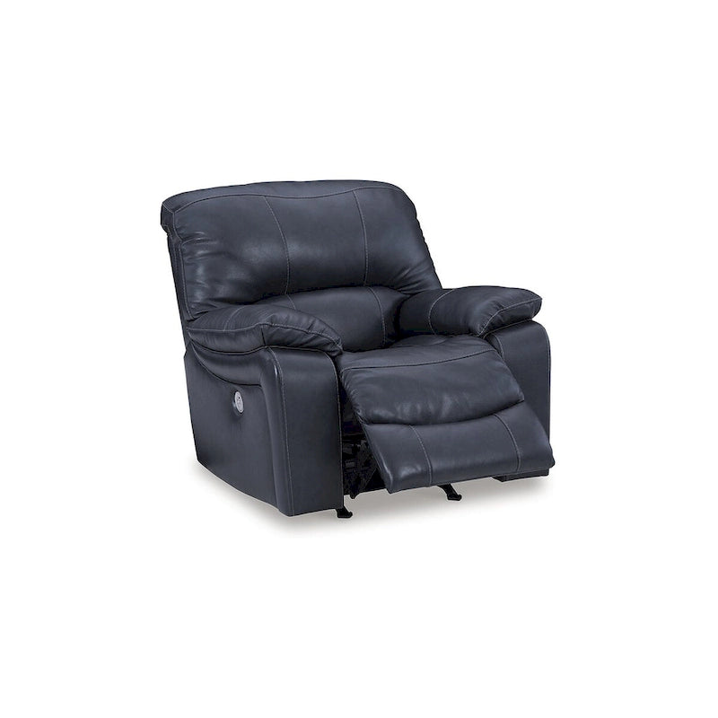 Poltrona reclinabile Ocean Blue Power Rocker, pelle e similpelle, monoposto