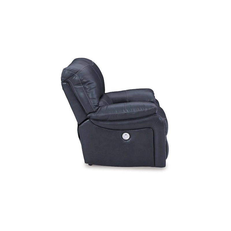 Poltrona reclinabile Ocean Blue Power Rocker, pelle e similpelle, monoposto