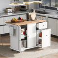 Carrello da Cucina Pieghevole con Rotelle, con Organizer Estraibile a 3 Ripiani, Bianco/Nero/Grigio+Blu, per 1-2 Persone