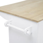 Carrello da Cucina Pieghevole con Rotelle, con Organizer Estraibile a 3 Ripiani, Bianco/Nero/Grigio+Blu, per 1-2 Persone