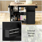 Carrello da Cucina Pieghevole con Rotelle, con Organizer Estraibile a 3 Ripiani, Bianco/Nero/Grigio+Blu, per 1-2 Persone