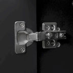 Carrello da Cucina Pieghevole con Rotelle, con Organizer Estraibile a 3 Ripiani, Bianco/Nero/Grigio+Blu, per 1-2 Persone