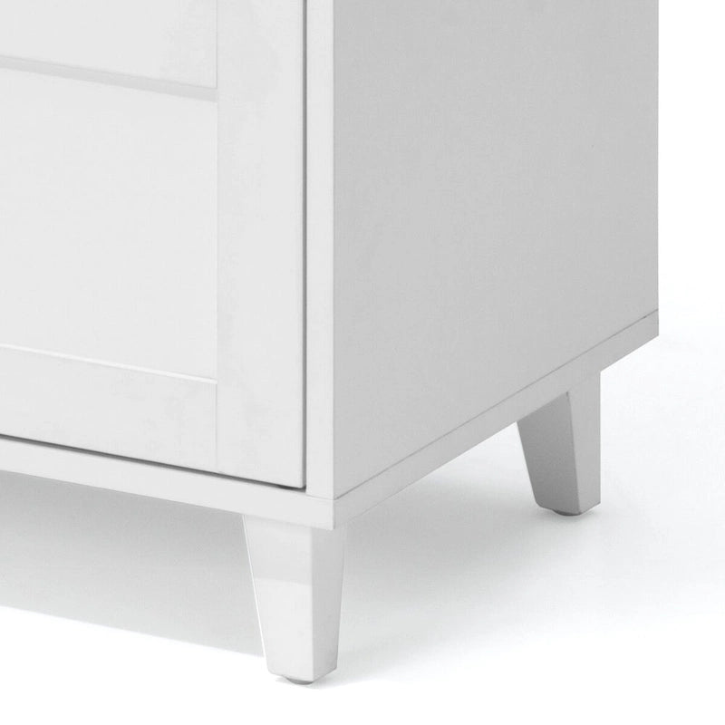 Mobile porta TV bianco con luci LED, mensole aperte e armadietto, adatto per TV fino a 65"