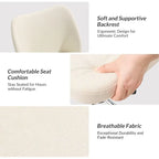 Sedia da ufficio senza braccioli grigia/marrone chiaro/avorio/senape/beige con ruote, regolabile in altezza, per 1 persona