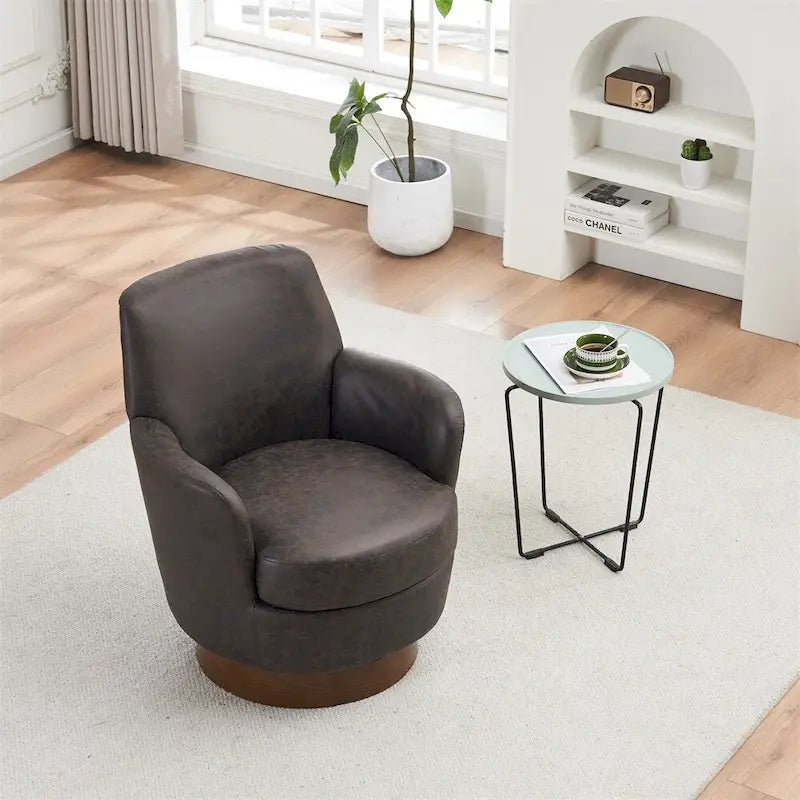 Poltrona Girevole Accent – Poliestere / PU, Seduta Singola, Colori Multipli