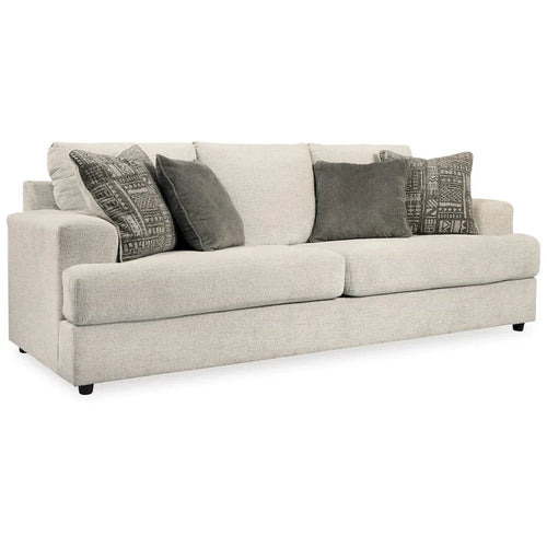 Divano a 3 posti in ciniglia beige / nero / grigio, 244 cm