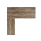 Scrivania a L in rovere rustico, monoposto