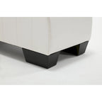 Chaise longue ricurva in similpelle bianco/nera per 1 persona