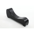 Chaise longue ricurva in similpelle bianco/nera per 1 persona