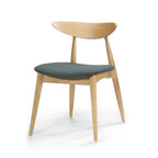 Sedia da pranzo grigia / grigio chiaro di metà secolo, set da 2, 1 persona ciascuna
