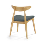Sedia da pranzo grigia / grigio chiaro di metà secolo, set da 2, 1 persona ciascuna