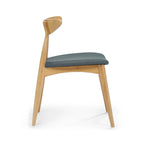 Sedia da pranzo grigia / grigio chiaro di metà secolo, set da 2, 1 persona ciascuna