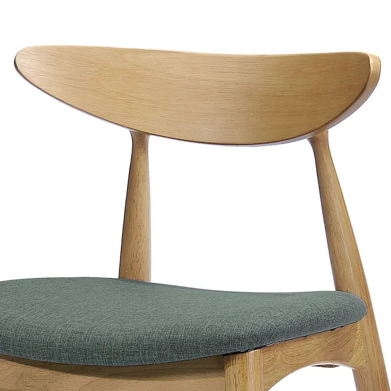 Sedia da pranzo grigia / grigio chiaro di metà secolo, set da 2, 1 persona ciascuna