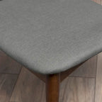 Sedia da pranzo grigia / grigio chiaro di metà secolo, set da 2, 1 persona ciascuna
