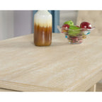 Tavolo da pranzo con gambe tornite e 6 sedie capitonné, 6 posti – Marrone / Beige / Marrone beige