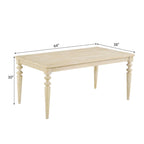 Tavolo da pranzo con gambe tornite e 6 sedie capitonné, 6 posti – Marrone / Beige / Marrone beige