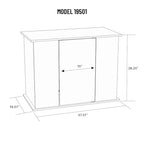 Supporto per acquario con finitura in legno color ciliegio, vasca singola, 50/65 galloni